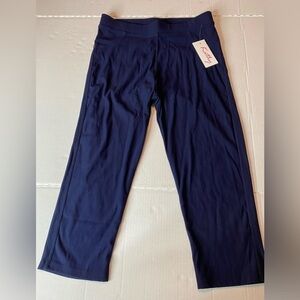 Kathy Womens Size 1X/2X Blue Capri Leggings